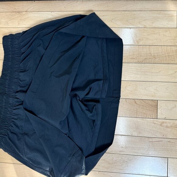 ATHLETA Expedition Zip Front Drawstring Skort Skirt with Shorts Size 10 Black - Picture 8 of 10